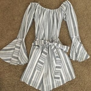 Long Sleeve Off the Shoulder Romper